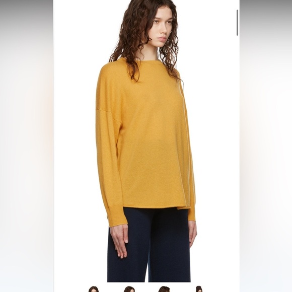 360cashmere Navy Blue Cecilia Crew Neck Cashmere Sweater Oversize Small Raglan - Picture 6 of 16